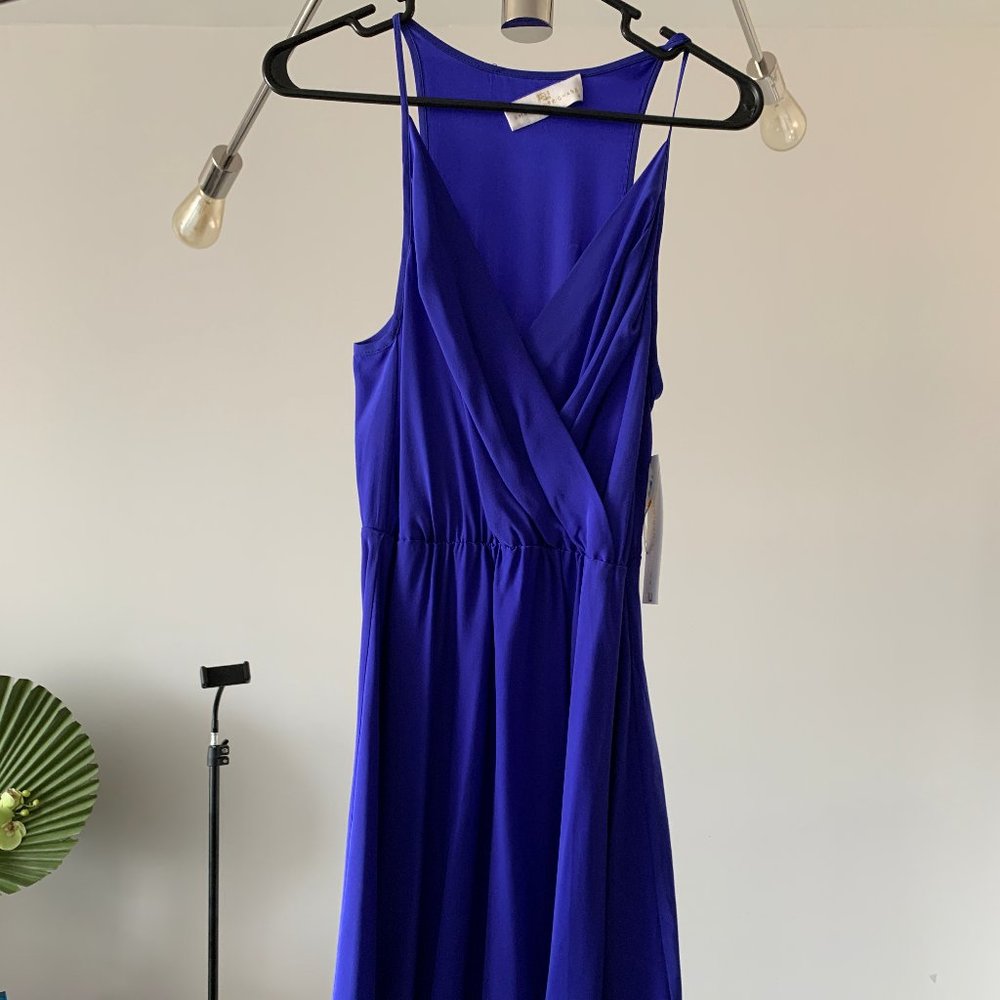 Draped V-Neck Amanda Uprichard Purple Mini Dress S